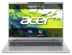 Acer ASPIRE 14 AI A14-53M-543G Copilot+ PC Intel Core Ultra 5 226V Computer portatile 35,6 cm (14") OLED WUXGA 16 GB LPDDR5-SDRAM 512 GB SSD Wi-Fi 7 (802.11be) Windows 11 Home Italiano Argento