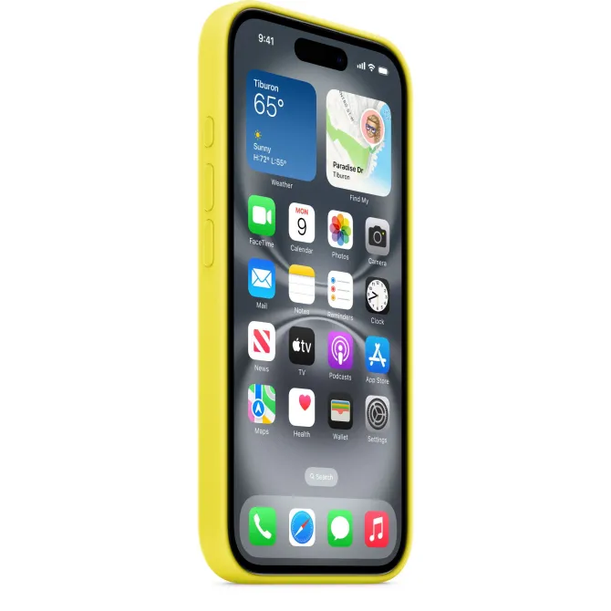 Apple Custodia MagSafe in silicone per iPhone 16 - Giallo carambola