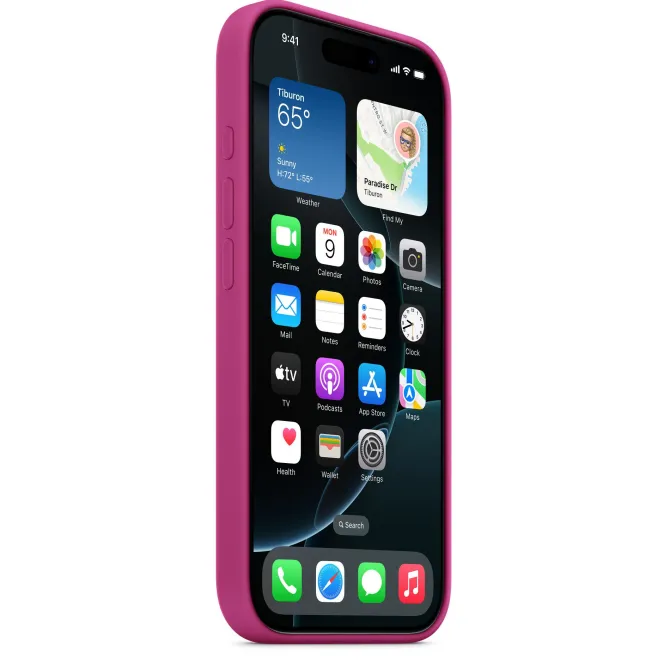Apple Custodia MagSafe in silicone per iPhone 16 Pro - Fucsia
