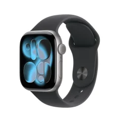 Apple Watch Series 11 GPS, Cassa 42 mm in alluminio grigio siderale con Cinturino Sport nero - S/M