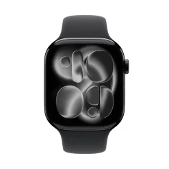 Apple Watch Series 11 GPS + Cellular, Cassa 46 mm in alluminio Jet Black con Cinturino Sport nero - S/M