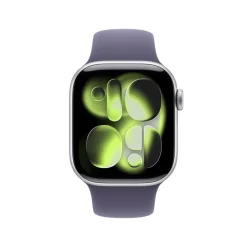 Apple Watch Series 11 GPS 42mm Cassa Alluminio Argento con Sport Band Viola Nebbia S/M