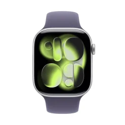 Apple Watch Series 11 GPS 46mm Cassa Alluminio Argento con Sport Band Viola Nebbia S/M