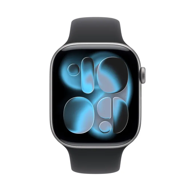 Apple Watch Series 11 GPS 46mm Cassa Alluminio Grigio Siderale con Sport Band Nero S/M