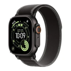 Apple Watch Ultra 3 GPS + Cellular, Cassa 49 mm in titanio nero con Trail Loop nero/cenere - S/M