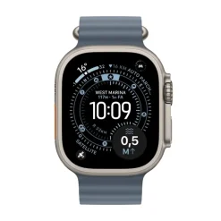 Apple Watch Ultra 3 GPS + Cellular, Cassa in titanio naturale (49 mm) con Cinturino Ocean blu salmastro