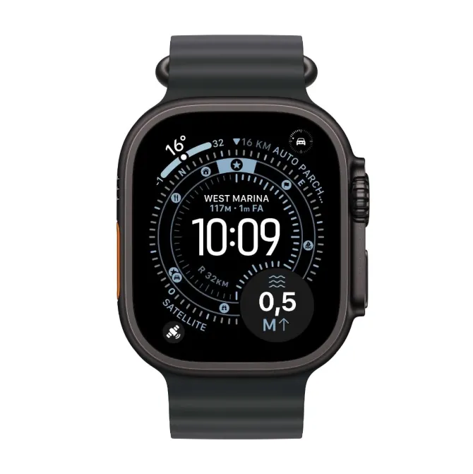 APPLE Watch Ultra 3 GPS + Cellular, Cassa in titanio nero (49 mm) con Cinturino Ocean