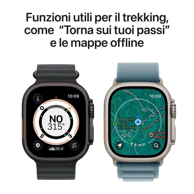 APPLE Watch Ultra 3 GPS + Cellular, Cassa in titanio nero (49 mm) con Cinturino Ocean
