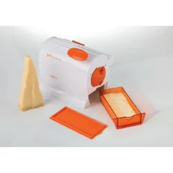 ARIETE - 445 Gratì professional Grattuggia con rullo professionale, 120 Watt, contenitore estraibile - Arancione/Bianco
