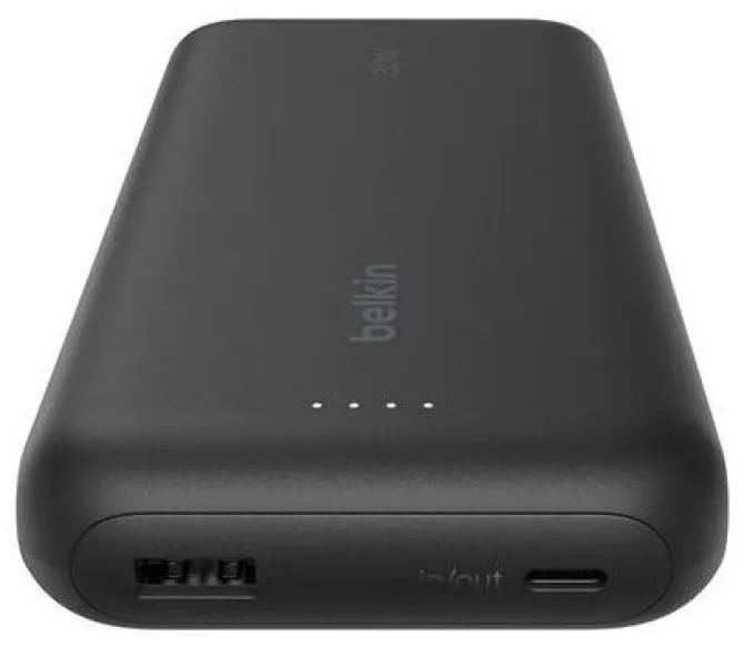 Belkin BoostCharge Powerbank 20000mAh 30W PD Nero con Cavo USB-C Integrato