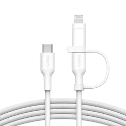 Belkin BoostCharge Pro Cavo 2 in 1 USB-C/Lightning 1,5m Ricarica Rapida 60W Bianco