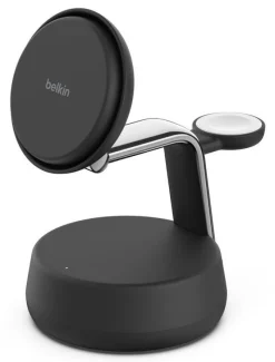 Belkin Qi2 3-in-1 Wireless Charger 25W – Ricarica Rapida per iPhone, Apple Watch e AirPods