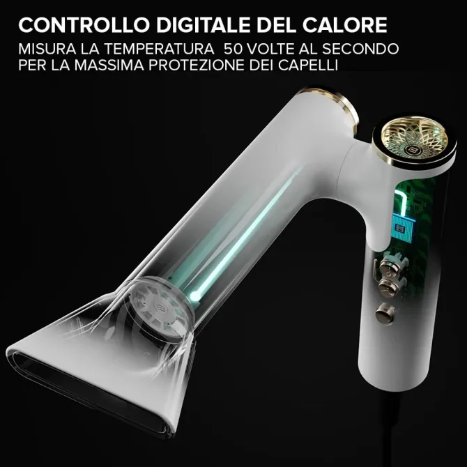 BELLISSIMA IMETEC - ASCIUGACAPELLI GEMINI 1400 Watt, 11918 - Bianco