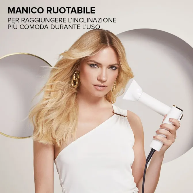 BELLISSIMA IMETEC - ASCIUGACAPELLI GEMINI 1400 Watt, 11918 - Bianco