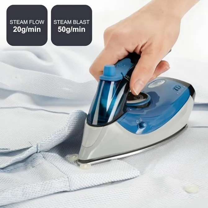 Black & Decker BXIR1000E ferro da stiro Ferro a vapore, Acciaio inossidabile,1000 Watt - Blu e Bianco