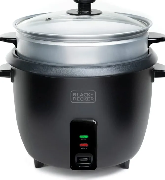 BLACK+DECKER BXRC1800E Cuociriso, 700W, Capacità 1.8L, Rivestimento antiaderente