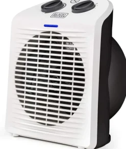 Black+Decker BXSH2000E Termoventilatore, 2000 W, Plastic, Bianco