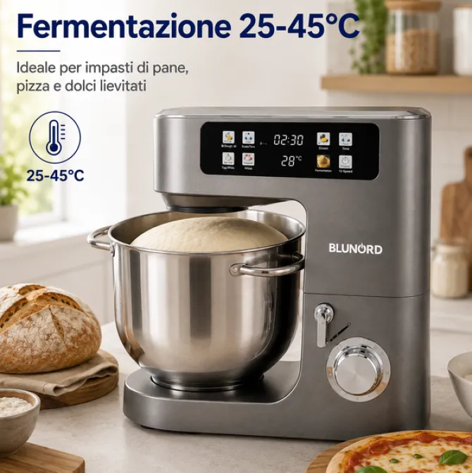 Blunord Planetaria 8 L BLUNORD BLUP4975 DELUXE 2100W con Bilancia Integrata