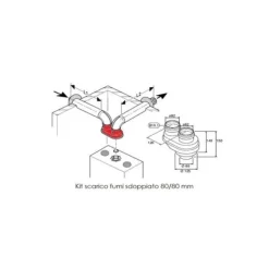 Bosch Caldaia A Condensazione Junkers Condens 2300 W GC2300W 24 C Bianca Metano Completa Di Kit Scarico Fumi
