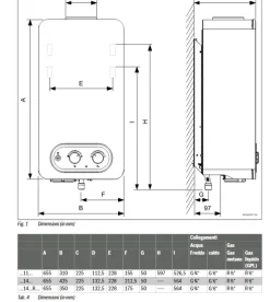 BOSCH Scaldino a Gas 14 Litri Metano camera aperta T4204