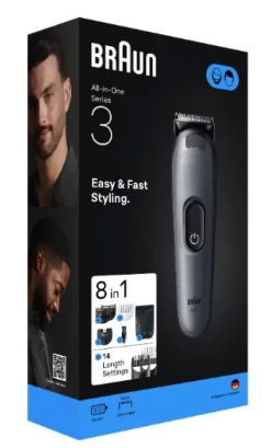 Braun AIO3540 tagliacapelli Nero, Grigio 14 Nichel-Metallo Idruro