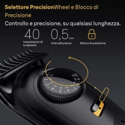 Braun BeardTrimmer 9 BT5520 regolabarba Batteria 40 2 cm Bagnato e secco Nero