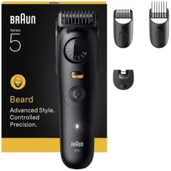 Braun BeardTrimmer 9 BT5520 regolabarba Batteria 40 2 cm Bagnato e secco Nero
