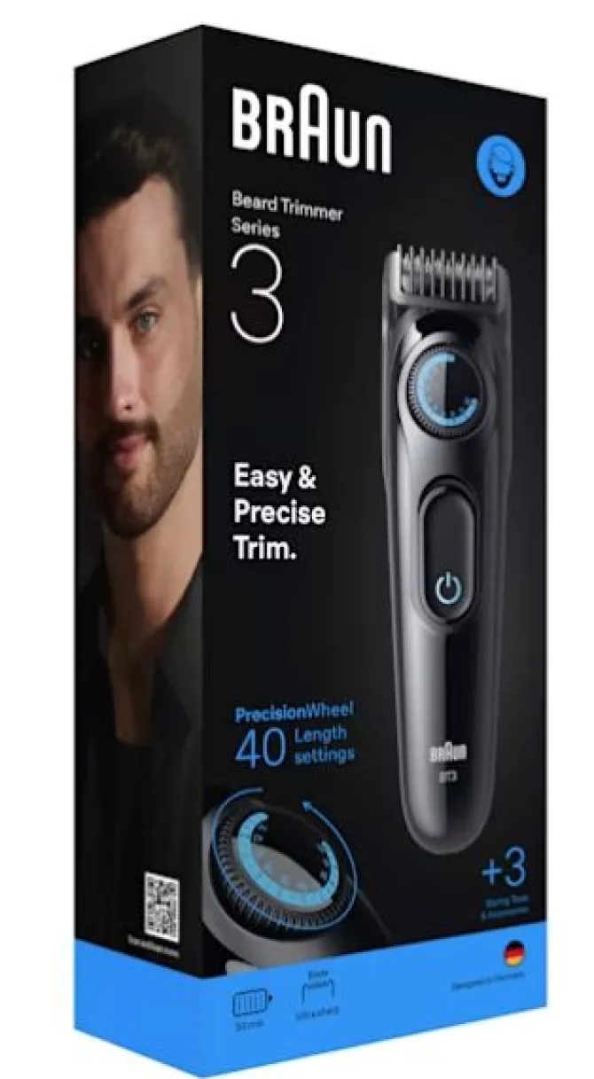 Braun BT3520 regolabarba Batteria 40 2 cm Nero, Blu