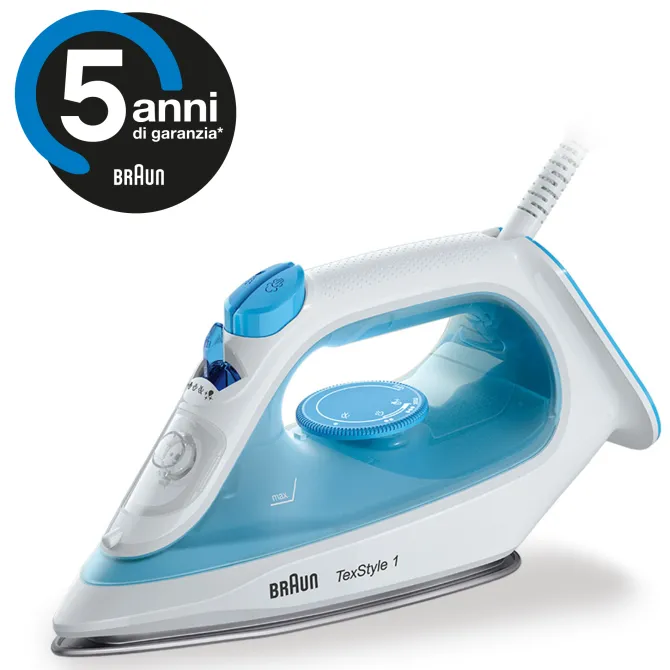 BRAUN - Ferro da stiro a vapore SI1050BL, 2000 Watt, serbatoio 220ml, Pressione 120 bar - bianco