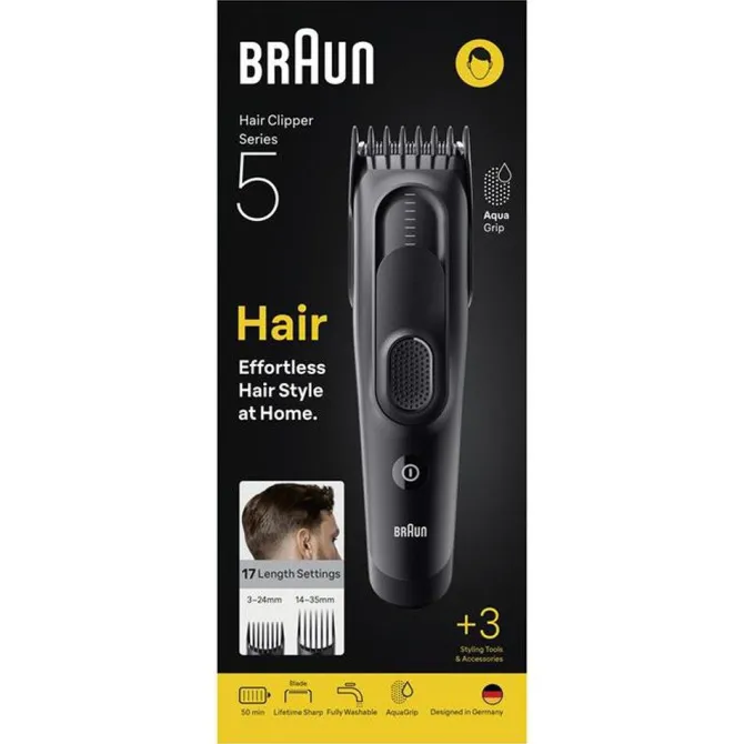 Braun HC5530 tagliacapelli Nero 17 Nichel-Metallo Idruro