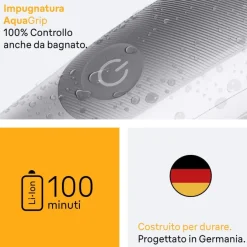 BRAUN - Rasoio BG 5550 dry, autonomia 100 minuti, tecnologia SkinGuard - Bianco