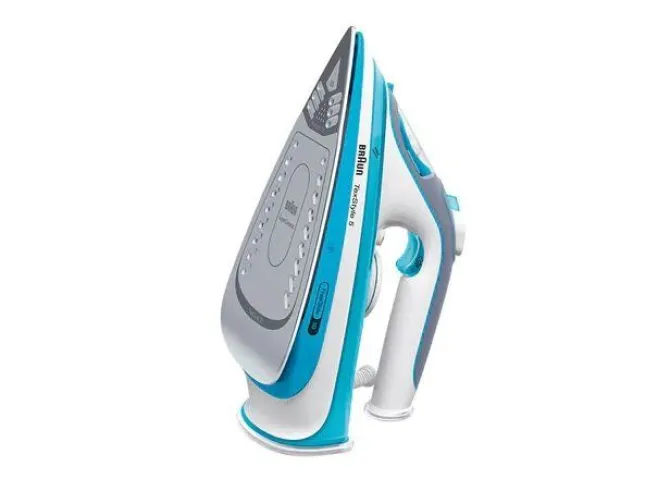 BRAUN - SI5006BL - Ferro da stiro a vapore 2600W, serbatoio 300 ml, Autospegnimento, Sistema anticalcare, EloxalPlus - Bianco/Blu