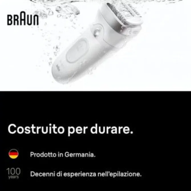 BRAUN SILK-EPIL 7 7-000 RICARICABILE WET&DRY 40 PIN. MICRO GRIP SMART LIGHT