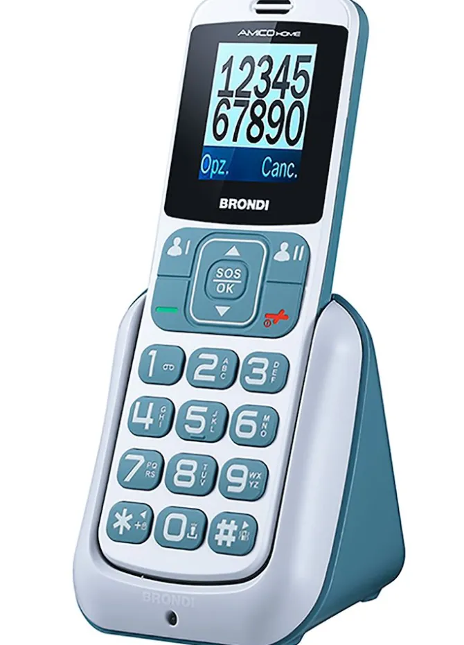 Brondi Amico Home 1.77" Telefono Bianco/Grigio con Vibrazione