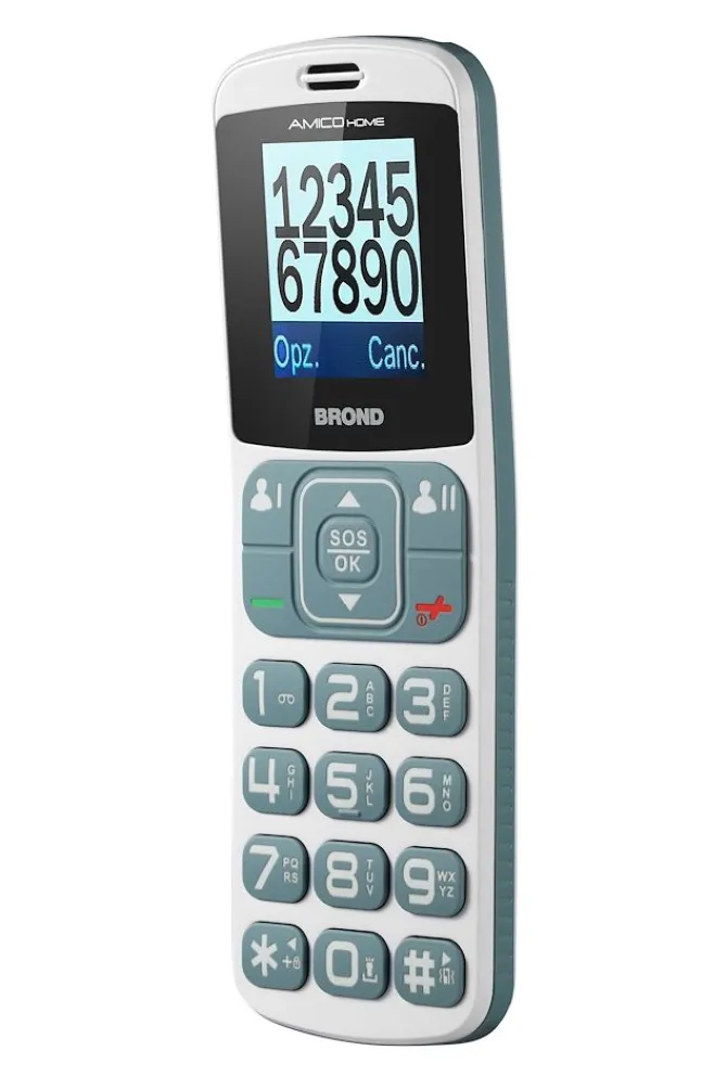 Brondi Amico Home 1.77" Telefono Bianco/Grigio con Vibrazione