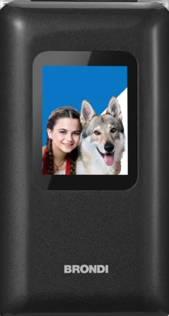 BRONDI - AMICO PREZIOSO cellulare EasyPhone, Dual SIM, display TFT 3 pollici, Bluetooth 2.1, tasti grandi - Nero