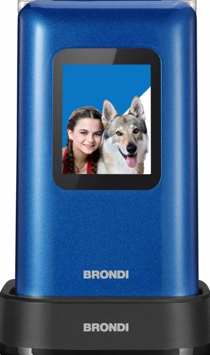 Brondi Amico Prezioso 7,11 cm (2.8") Blu Telefono per anziani