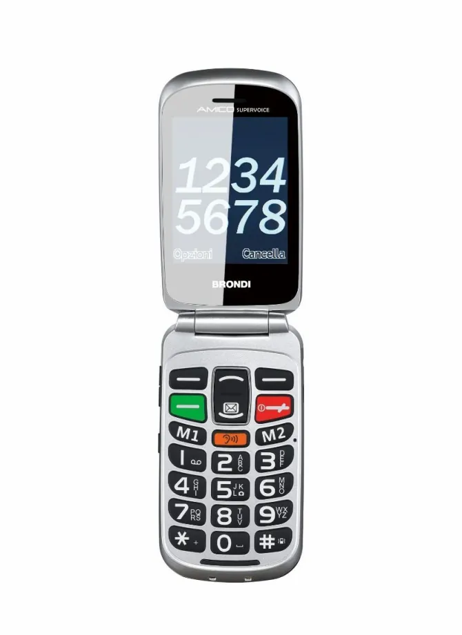 Brondi Amico Supervoice 2.8" Nero Telefono per anziani