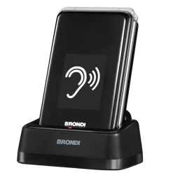 Brondi 10282060 cellulare 7,11 cm (2.8'') 119 g Nero, Argento Telefono per anziani