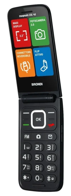 Brondi MAGNUM XXL 4G 8,13 cm (3.2'') Grigio Telefono cellulare basico