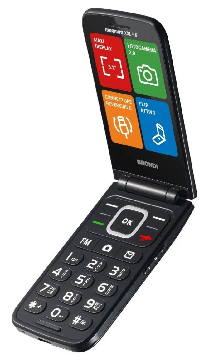 Brondi MAGNUM XXL 4G 8,13 cm (3.2'') Grigio Telefono cellulare basico