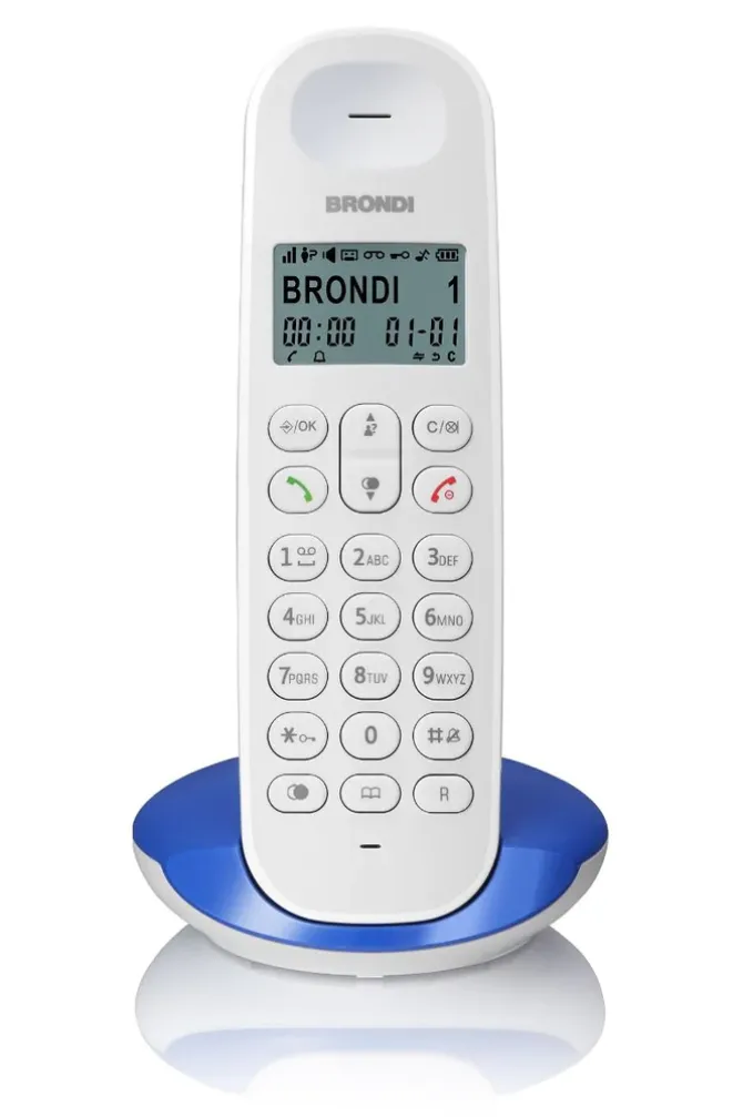 brondi telefono cordless lotus blu