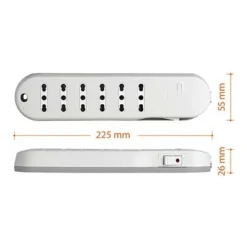 bticino Slim6 prolunghe e multiple 1,5 m 6 presa(e) AC Interno - Bianco