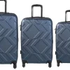 Capri Vice Set 3 pz di valigie trolley colore Grey - Misura Grande/Media/Piccola