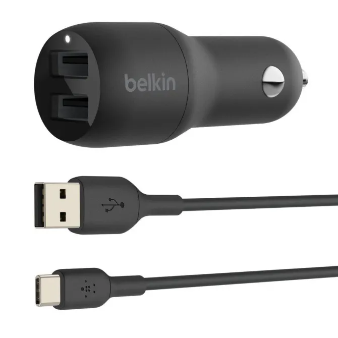 Caricabatteria Auto BELKIN 24W Doppia Porta USB-A