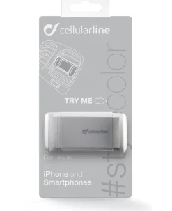 Cellularline Car Holder - Universale Supporto auto super colorato - Bianco