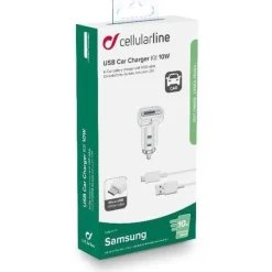 Cellularline CBRSMKIT10WMUSBW Auto Bianco caricabatterie per cellulari e PDA