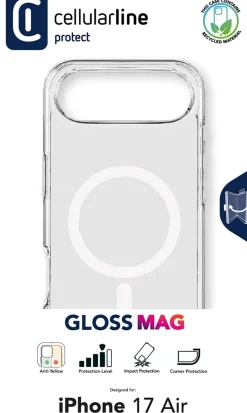 CELLULARLINE Gloss Mag – Custodia Trasparente MagSafe Ultra Resistente per Smartphone