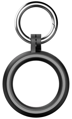Cellularline Hard Shell Custodia protettiva rigida con moschettone integrato, compatibile con AirTag e Tracy Tag - Nero