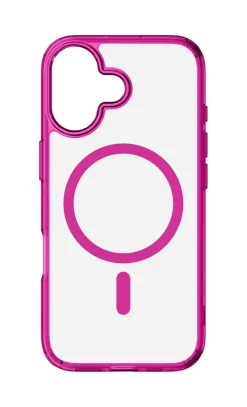 Cellularline ICONIC MAG Custodia MagSafe Trasparente con Bordi Colorati